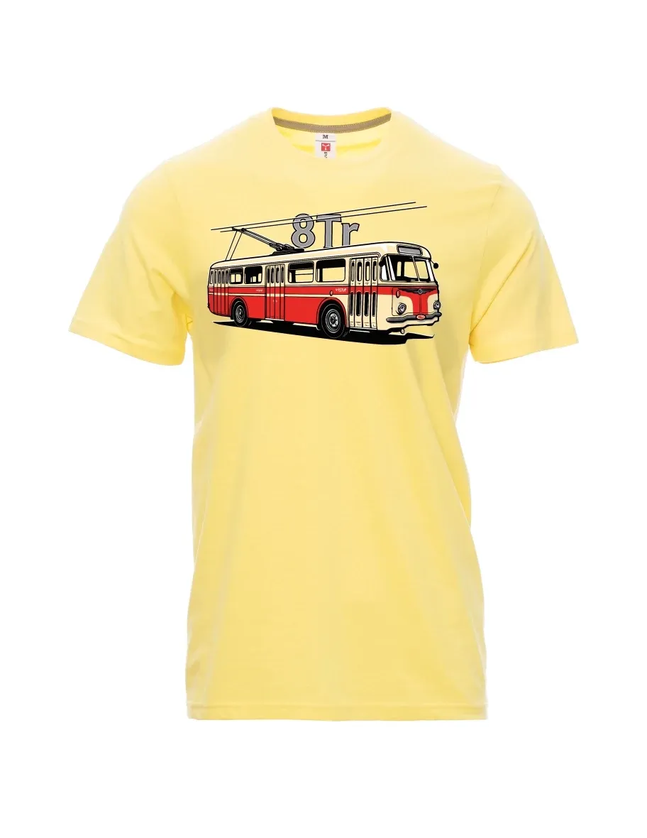 Light yellow men´s T-shirt Trolleybus 8Tr