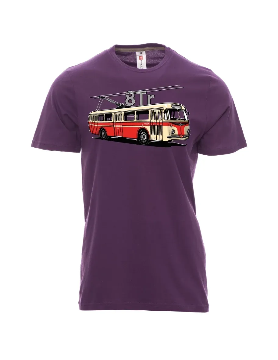 Purple men´s T-shirt Trolleybus 8Tr