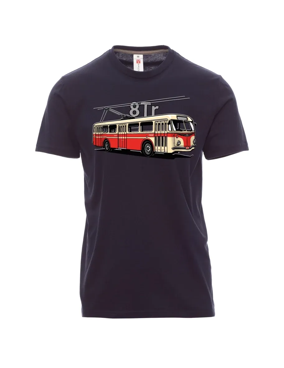 Navy men´s T-shirt Trolleybus 8Tr