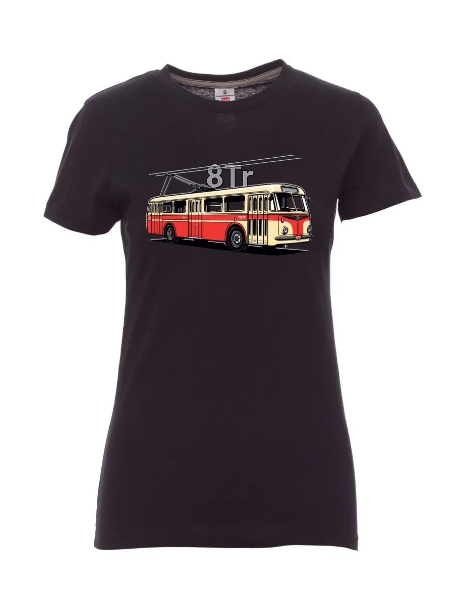 White women´s T-shirt Trolleybus 8Tr