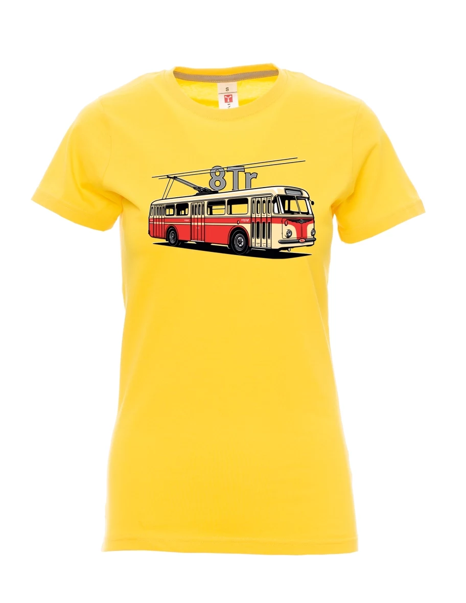 Yellow women´s T-shirt Trolleybus 8Tr