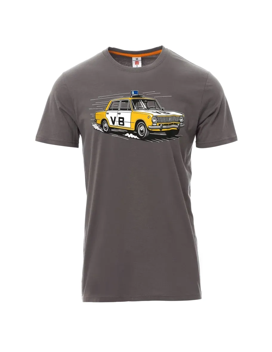 Grey men´s T-shirt Car VAZ 2101 VB