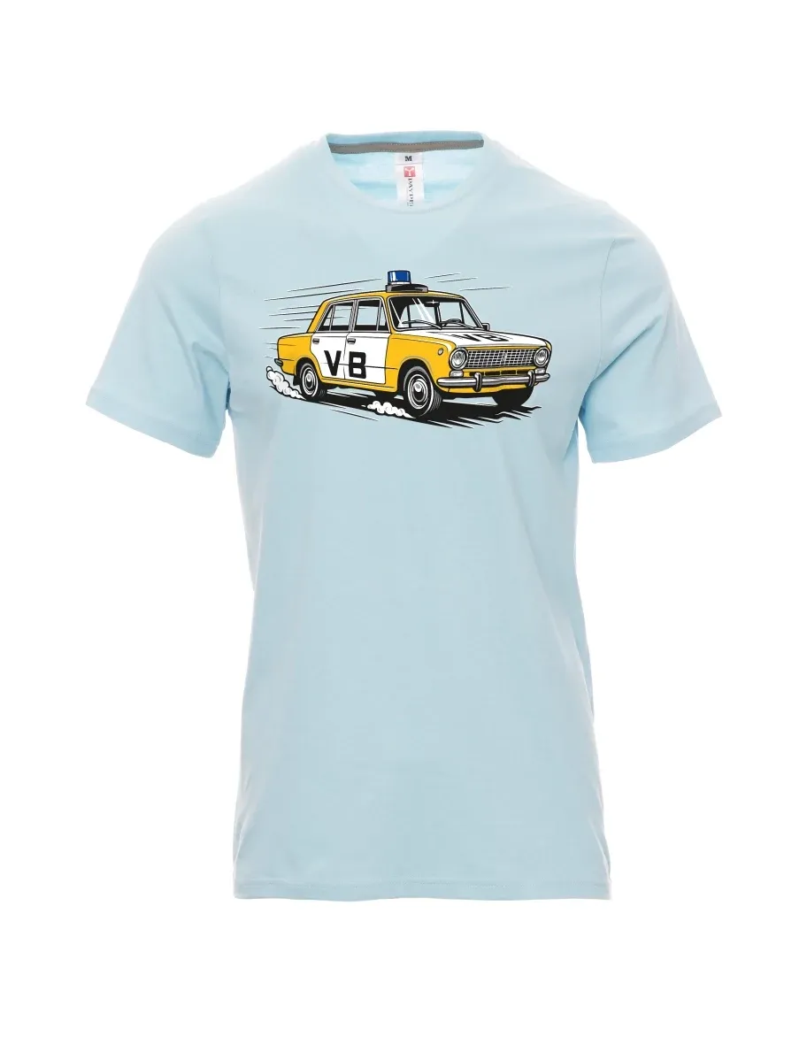 Pale blue men´s T-shirt Car VAZ 2101 VB