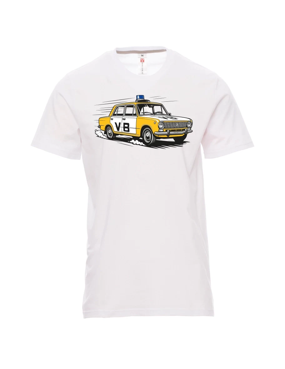 White men´s T-shirt Car VAZ 2101 VB