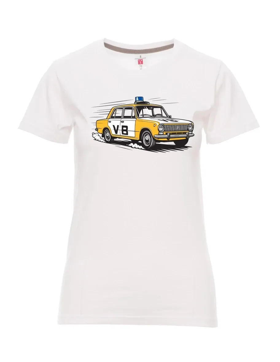 White women´s T-shirt Car VAZ 2101 VB
