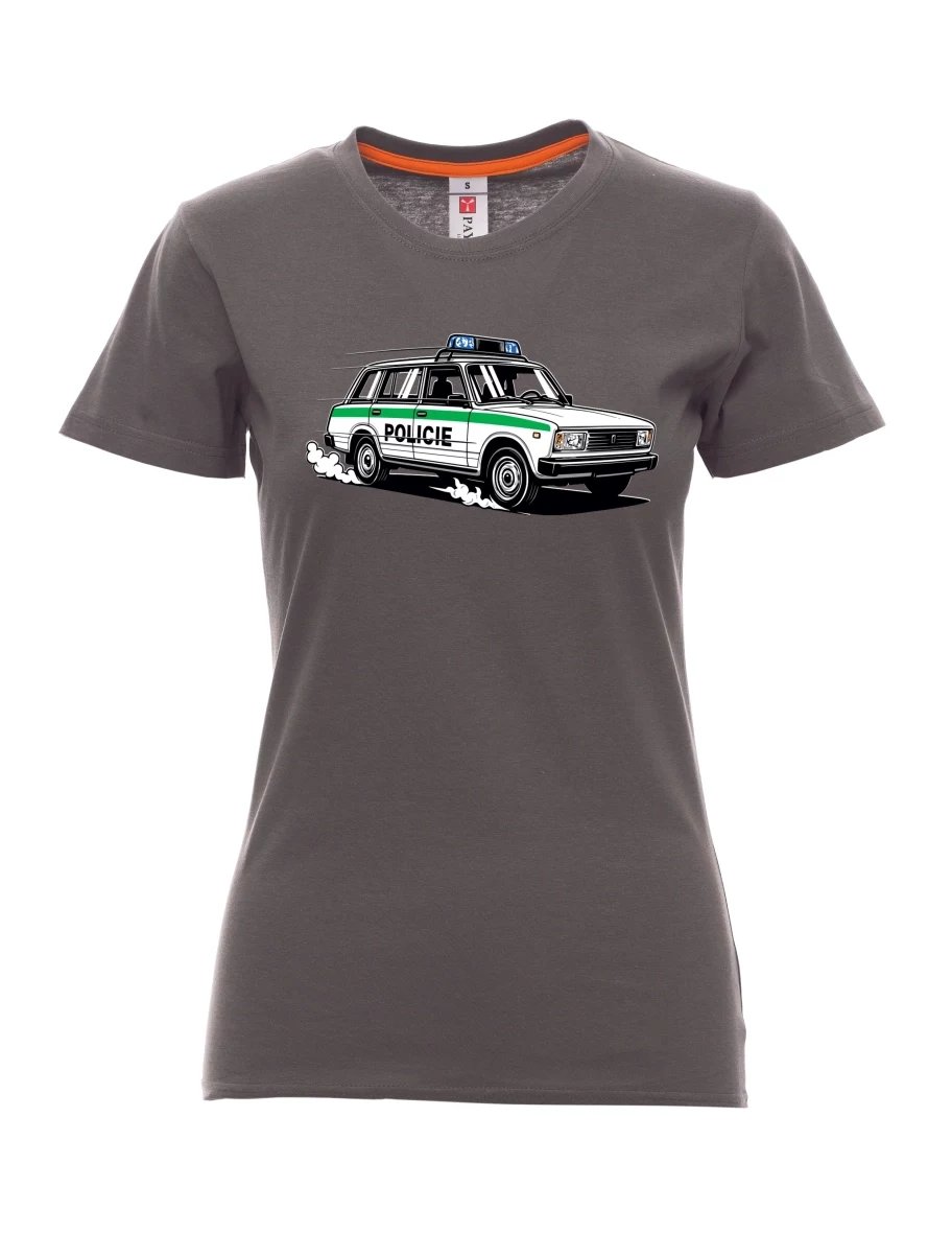 Smoke women´s T-shirt Car VAZ 2104 POLICE
