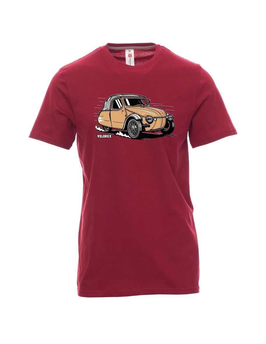 Dark red men´s T-shirt Car Velorex