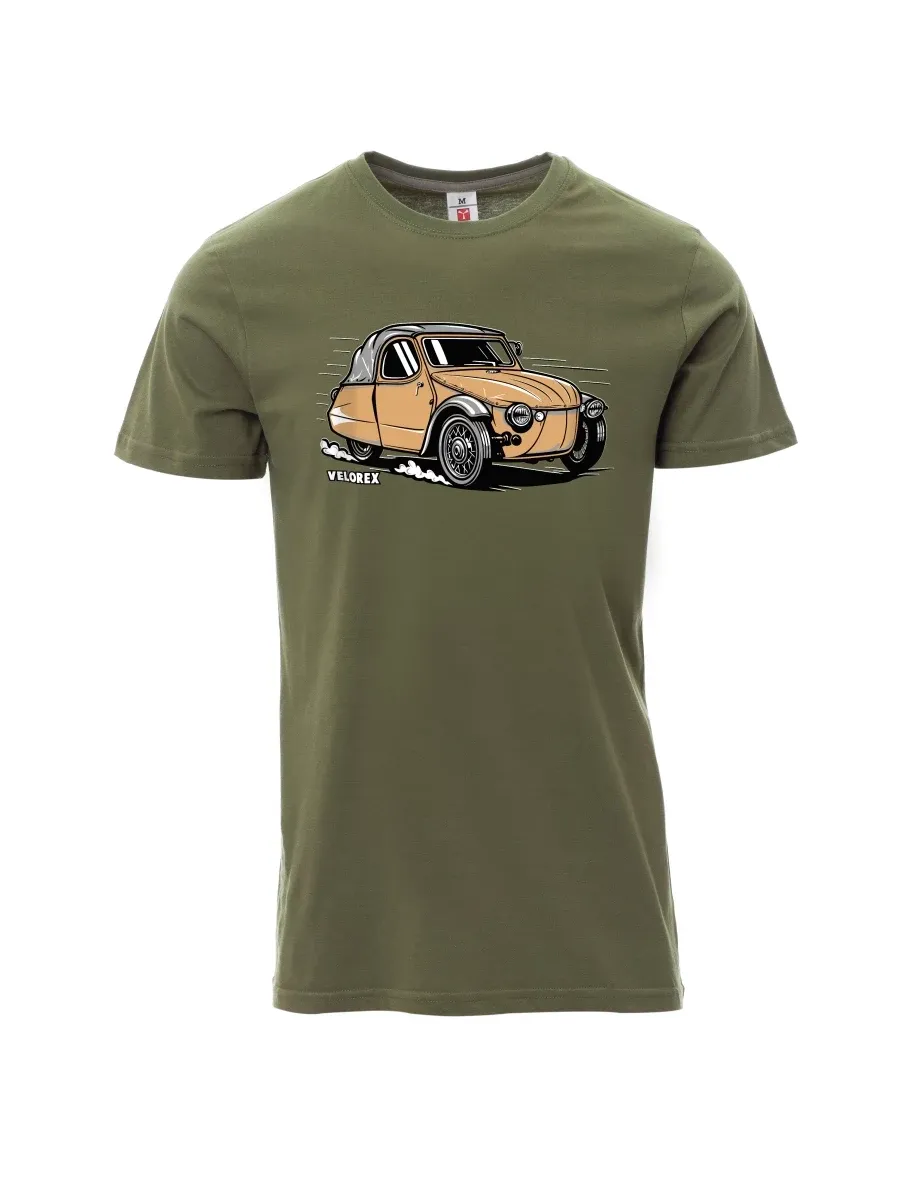 Khaki men´s T-shirt Car Velorex