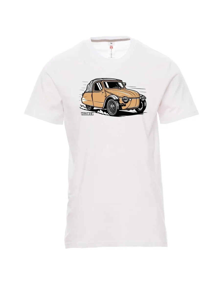 White men´s T-shirt Car Velorex