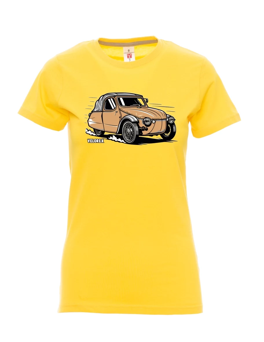 Yellow women´s T-shirt Car Velorex