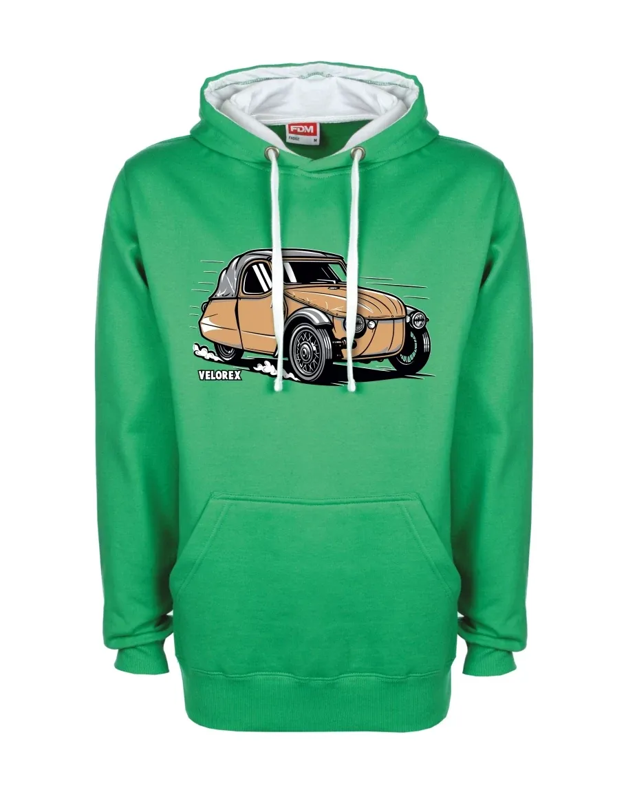 White-green sweatshirt Car Velorex
