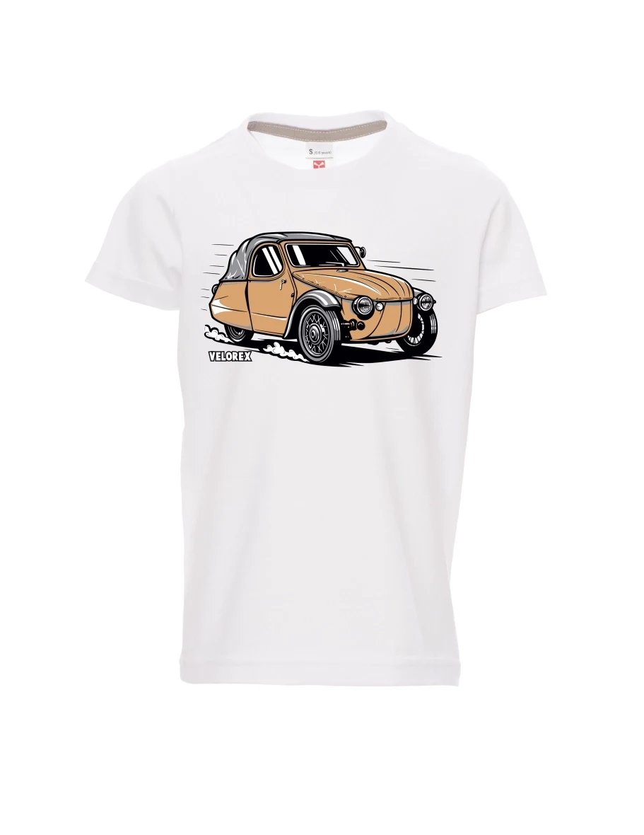 White children´s T-shirt Car Velorex