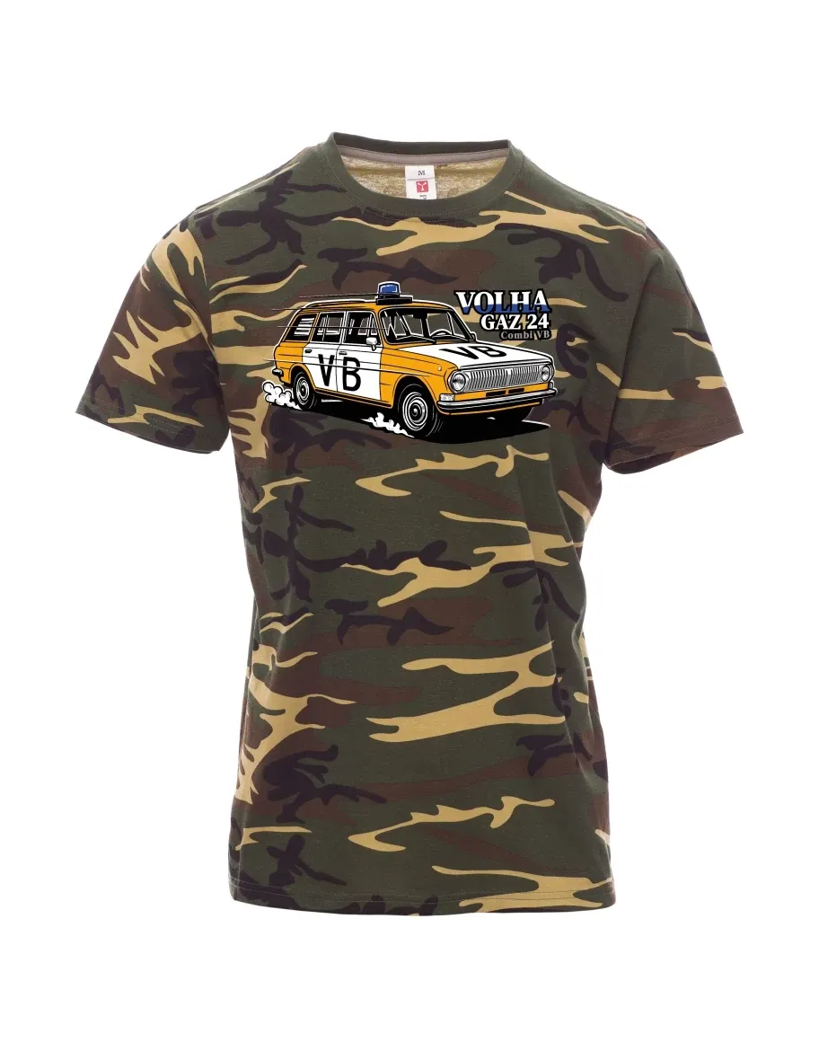 Camouflage men´s T-shirt Car Volga GAZ 24 VB