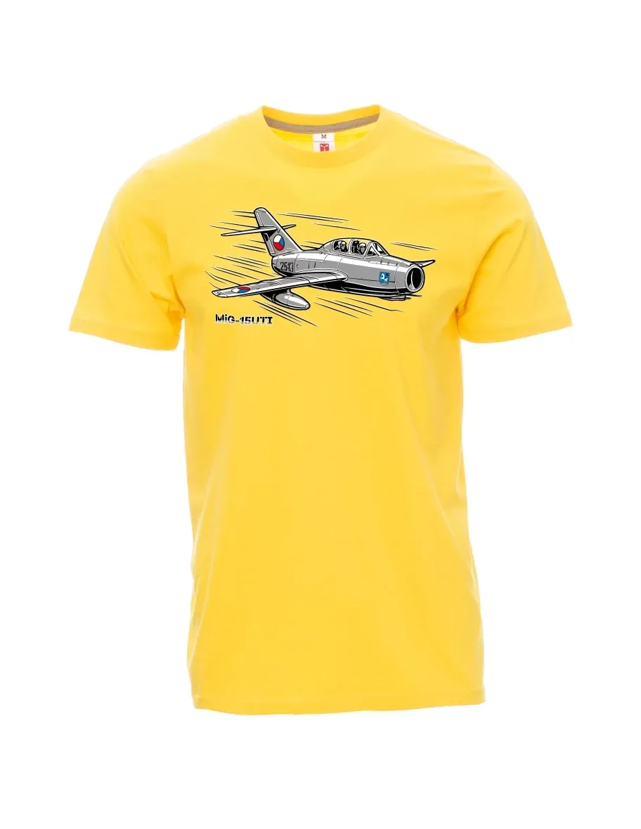Yellow men´s T-shirt Aircraft MiG-15UTI