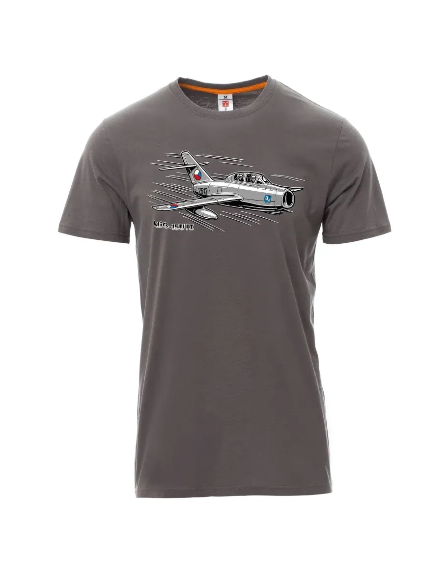 Grey men´s T-shirt Aircraft MiG-15UTI