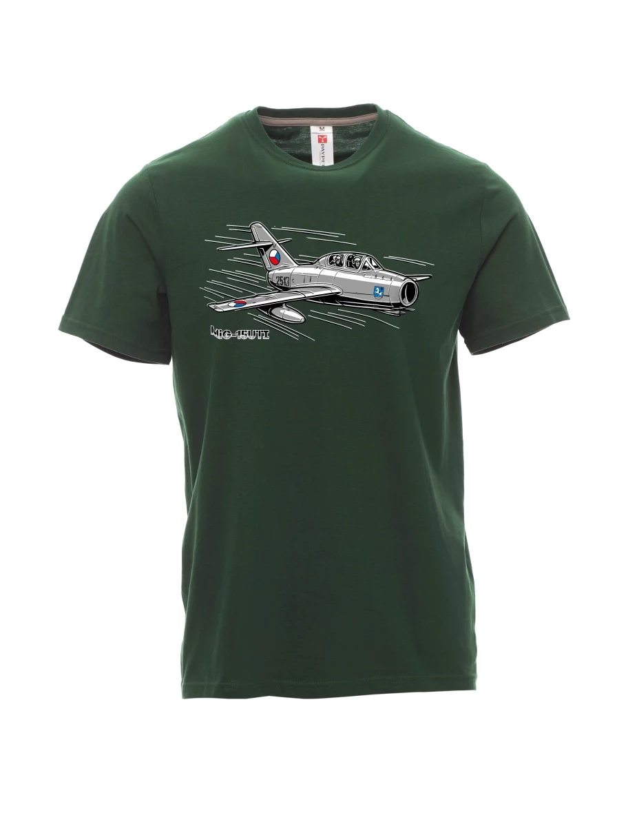 Dark green men´s T-shirt Aircraft MiG-15UTI