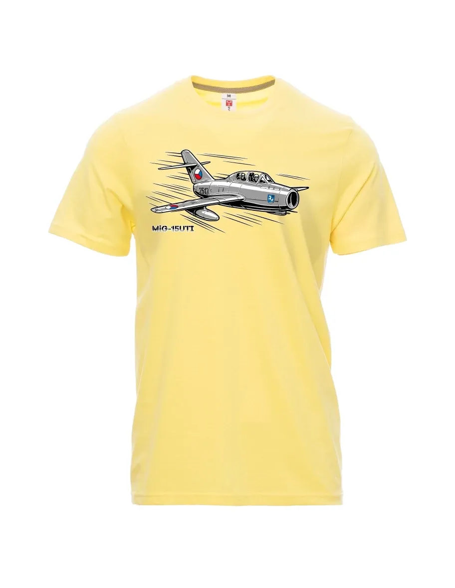 Light yellow men´s T-shirt Aircraft MiG-15UTI