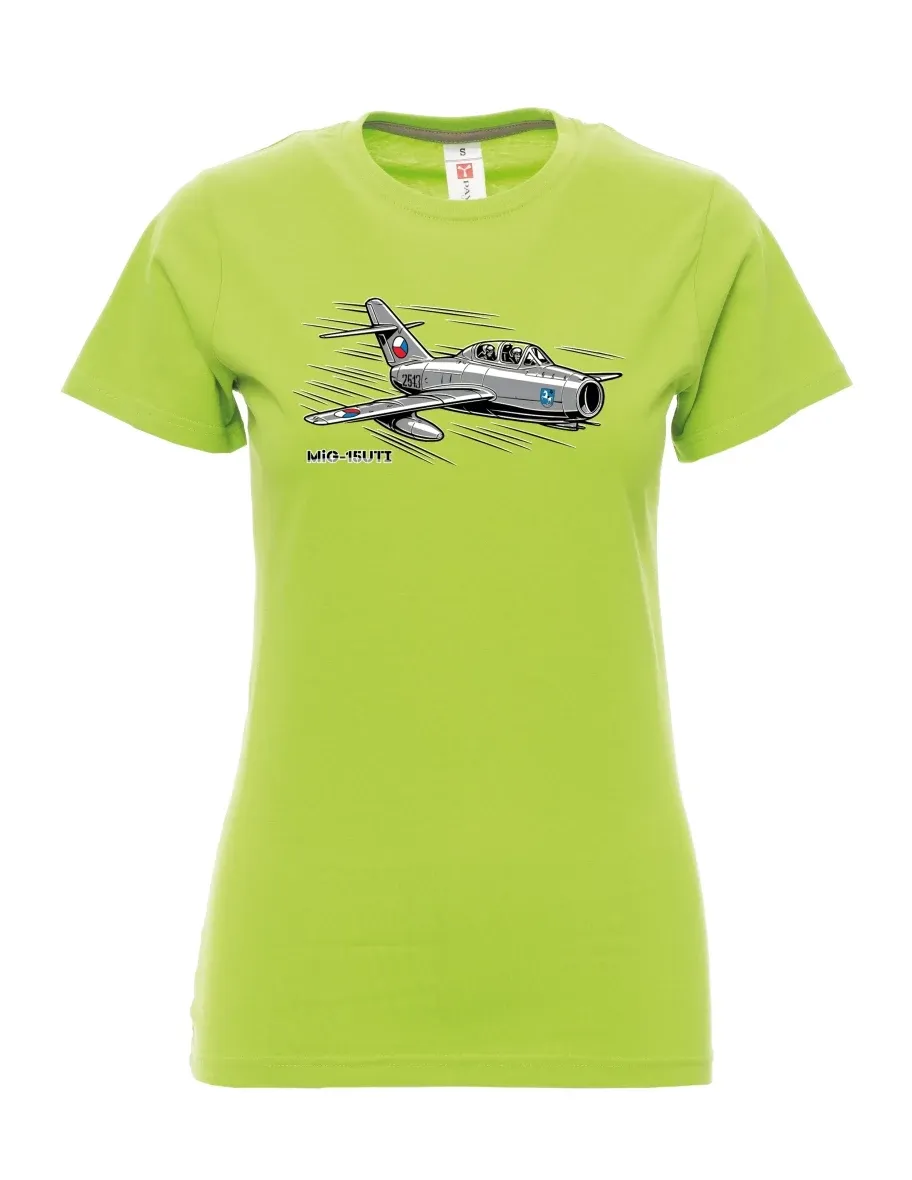 Lime women´s T-shirt Aircraft MiG-15UTI
