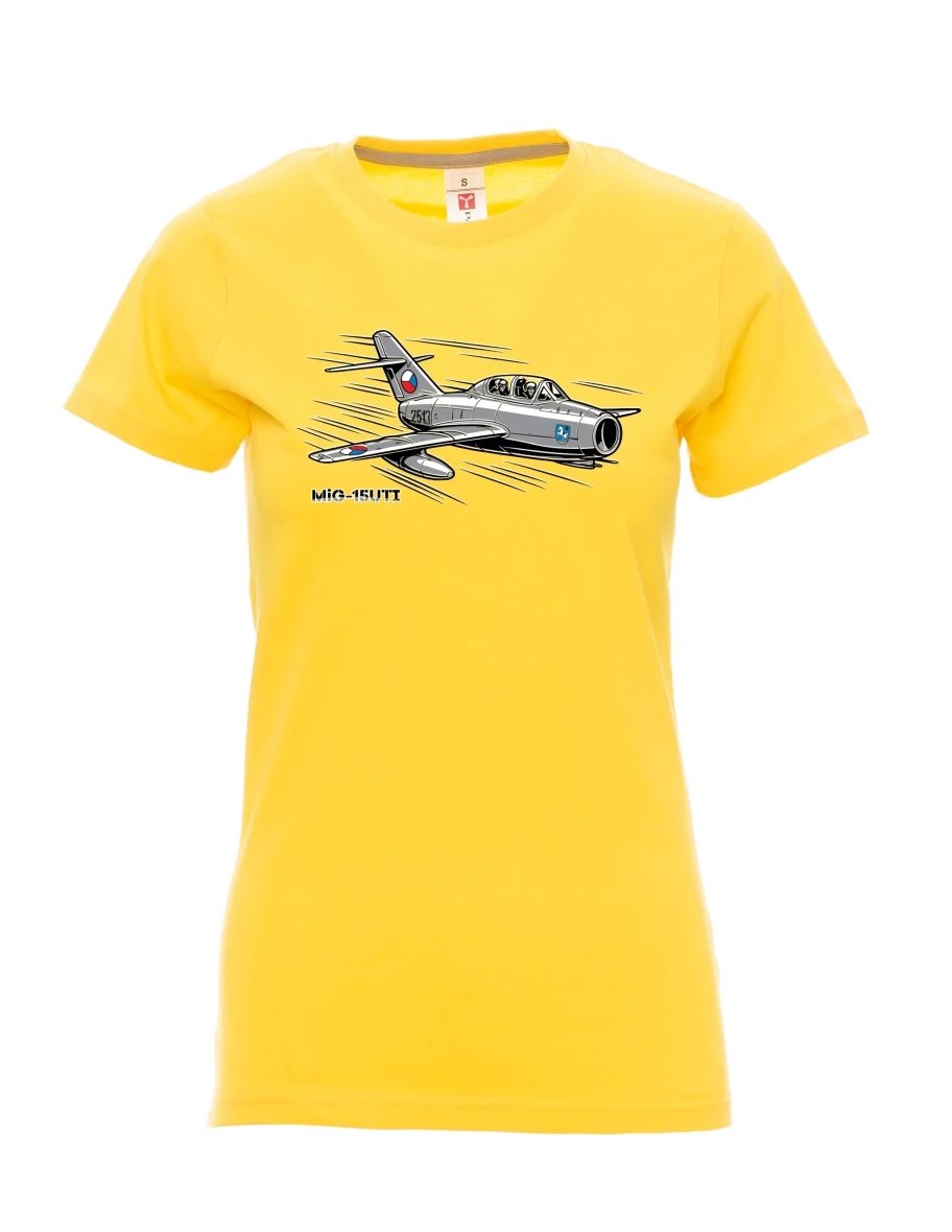 Yellow women´s T-shirt Aircraft MiG-15UTI