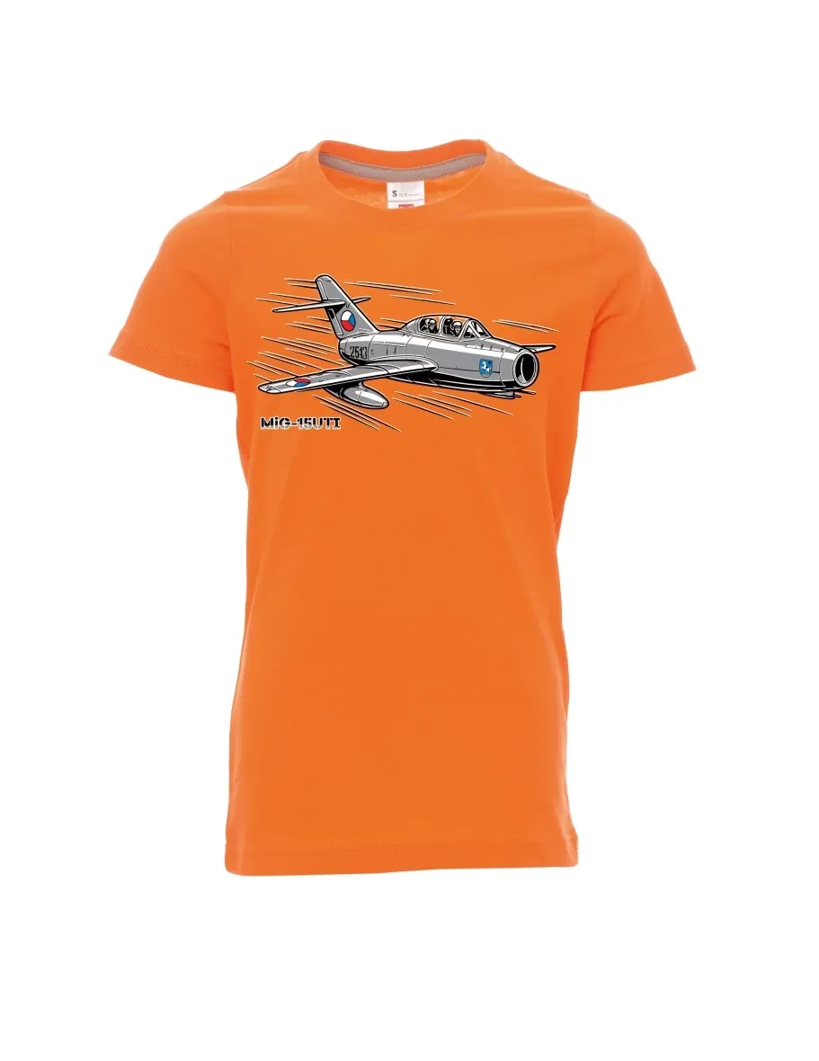 Orange children´s T-shirt Aircraft MiG-15UTI