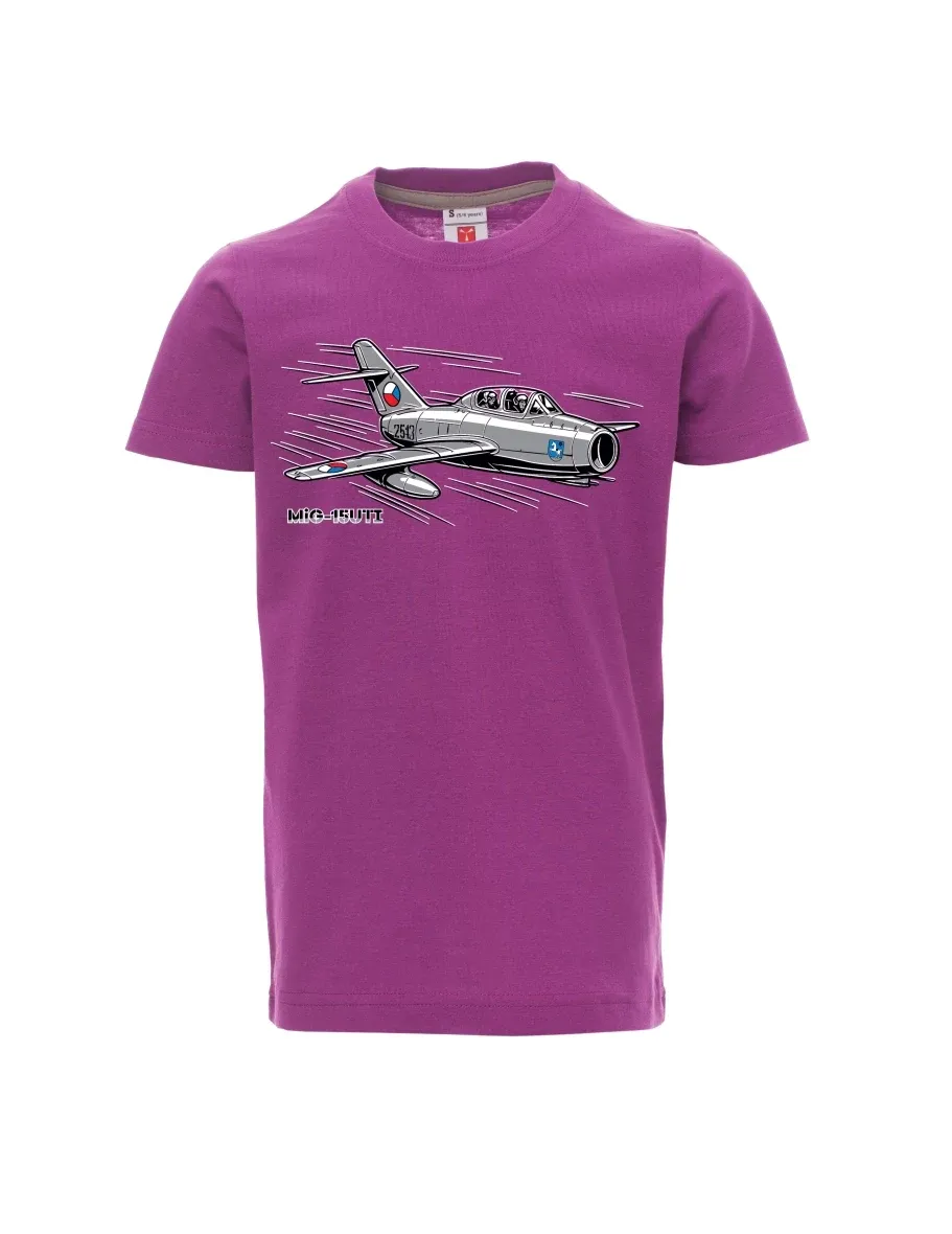 Purple children´s T-shirt Aircraft MiG-15UTI