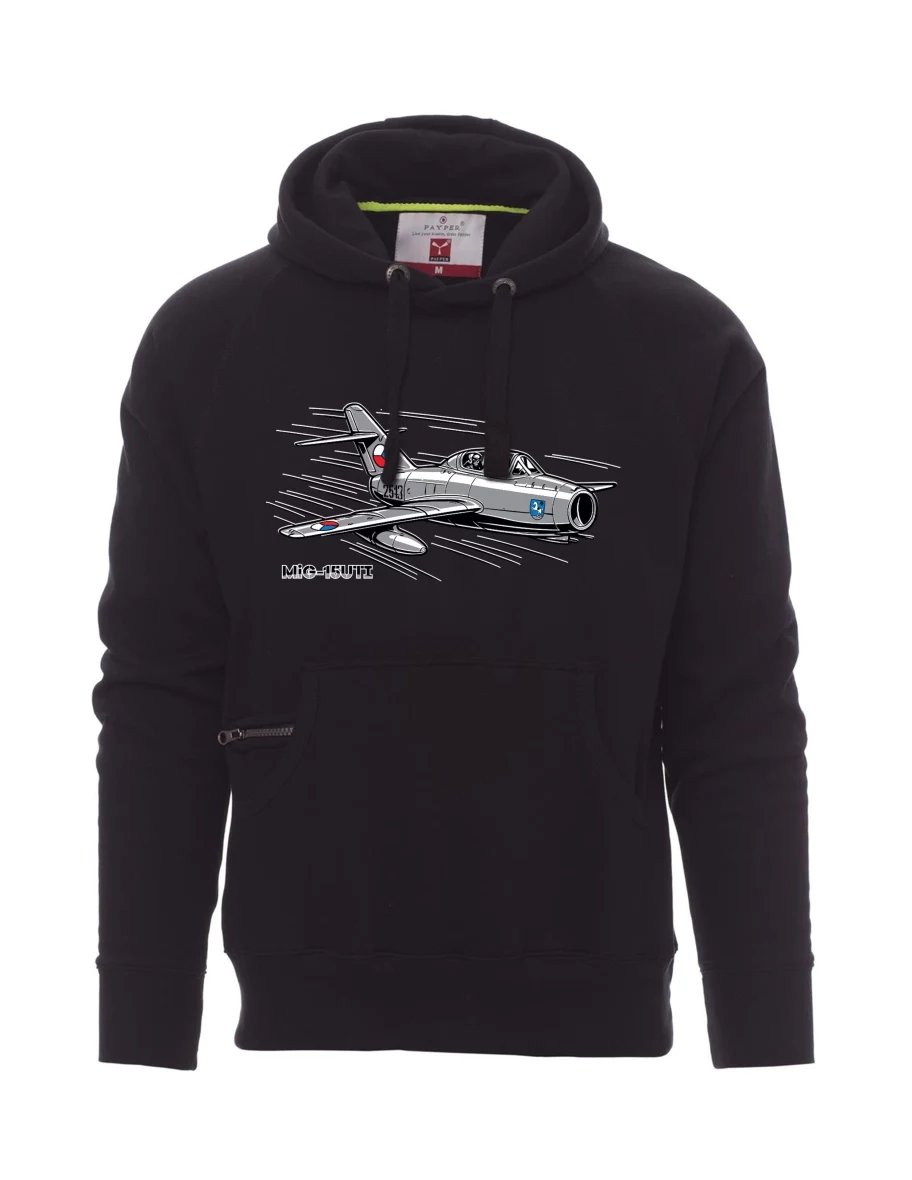 Black men´s sweatshirt Aircraft MiG-15UTI
