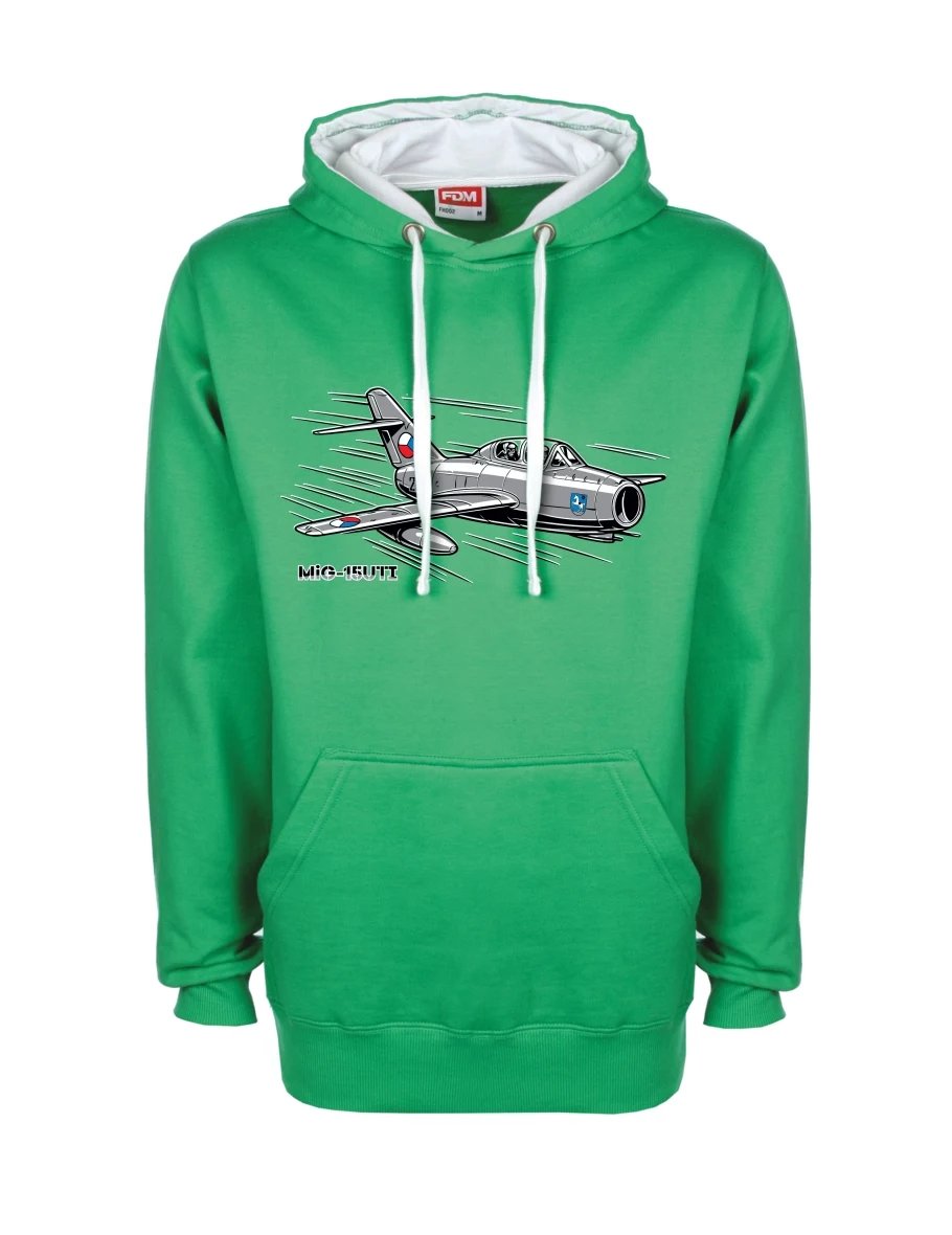 White-green sweatshirt Aircraft MiG-15UTI