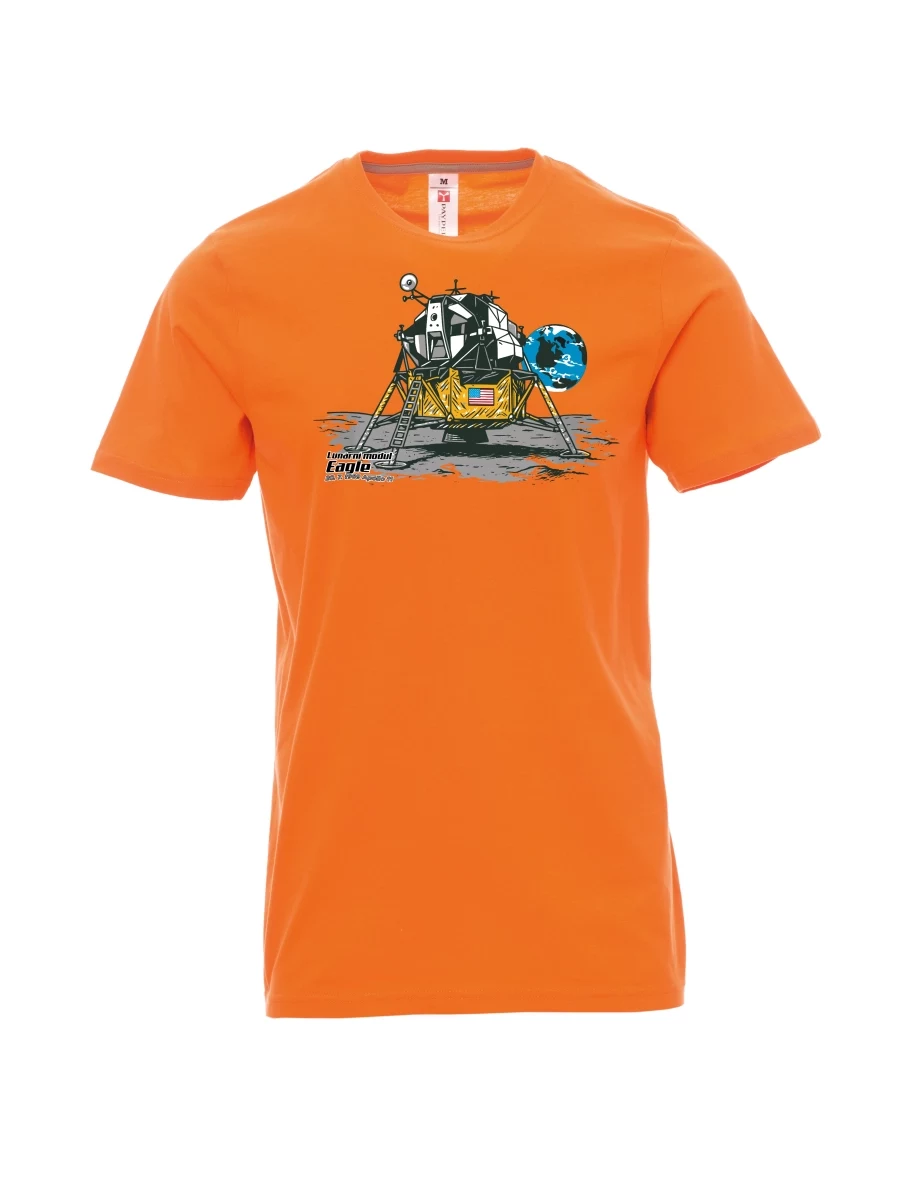Orange men´s T-shirt Lunar Module Eagle