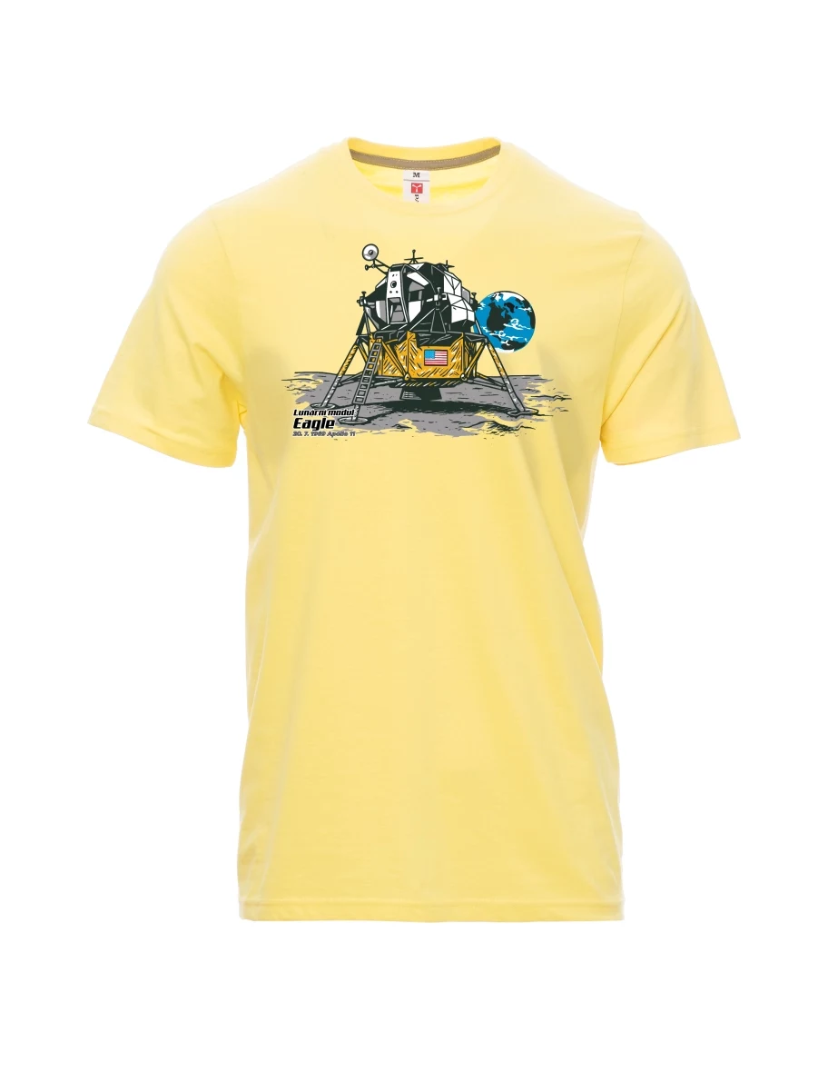 Light yellow men´s T-shirt Lunar Module Eagle