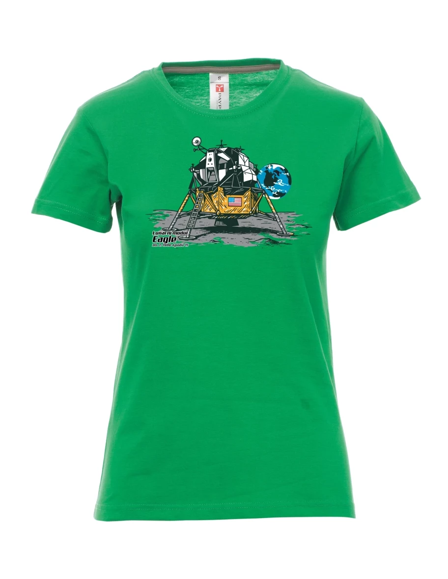 Green women´s T-shirt Lunar Module Eagle