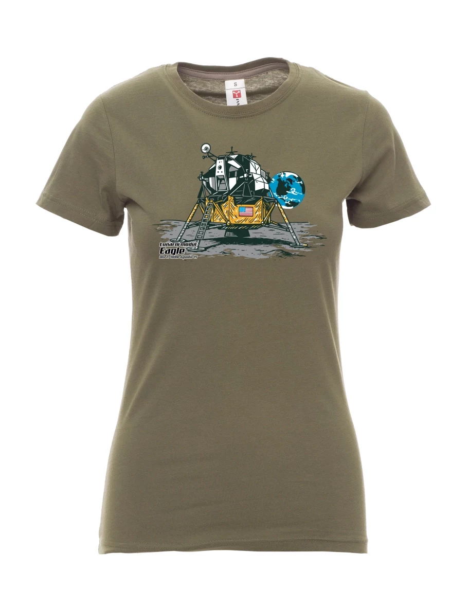 Khaki women´s T-shirt Lunar Module Eagle