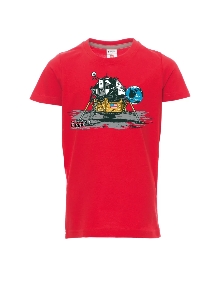 Red children´s T-shirt Lunar Module Eagle