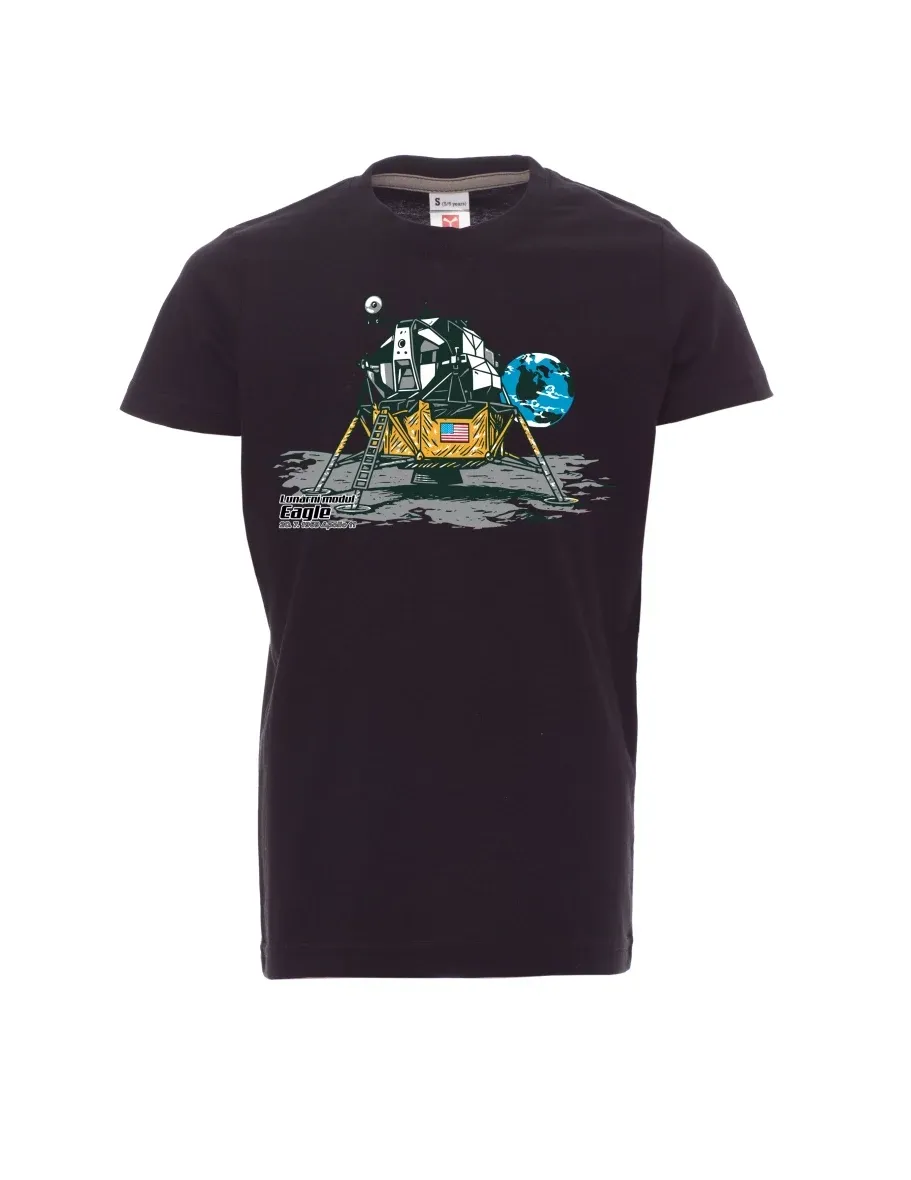 Black children´s T-shirt Lunar Module Eagle