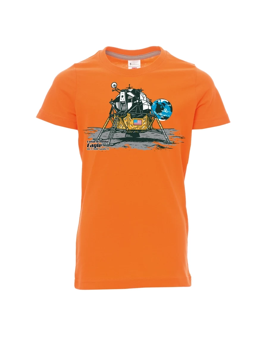 Orange children´s T-shirt Lunar Module Eagle