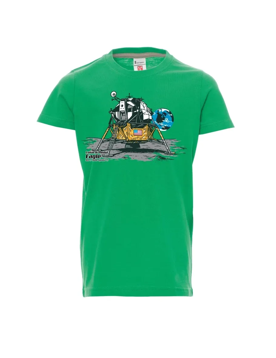 Green children´s T-shirt Lunar Module Eagle