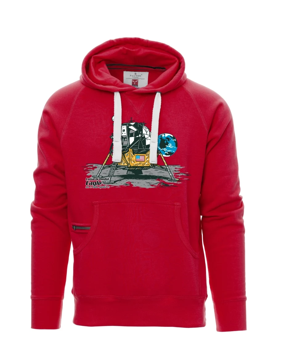 Red men´s sweatshirt Lunar Module Eagle