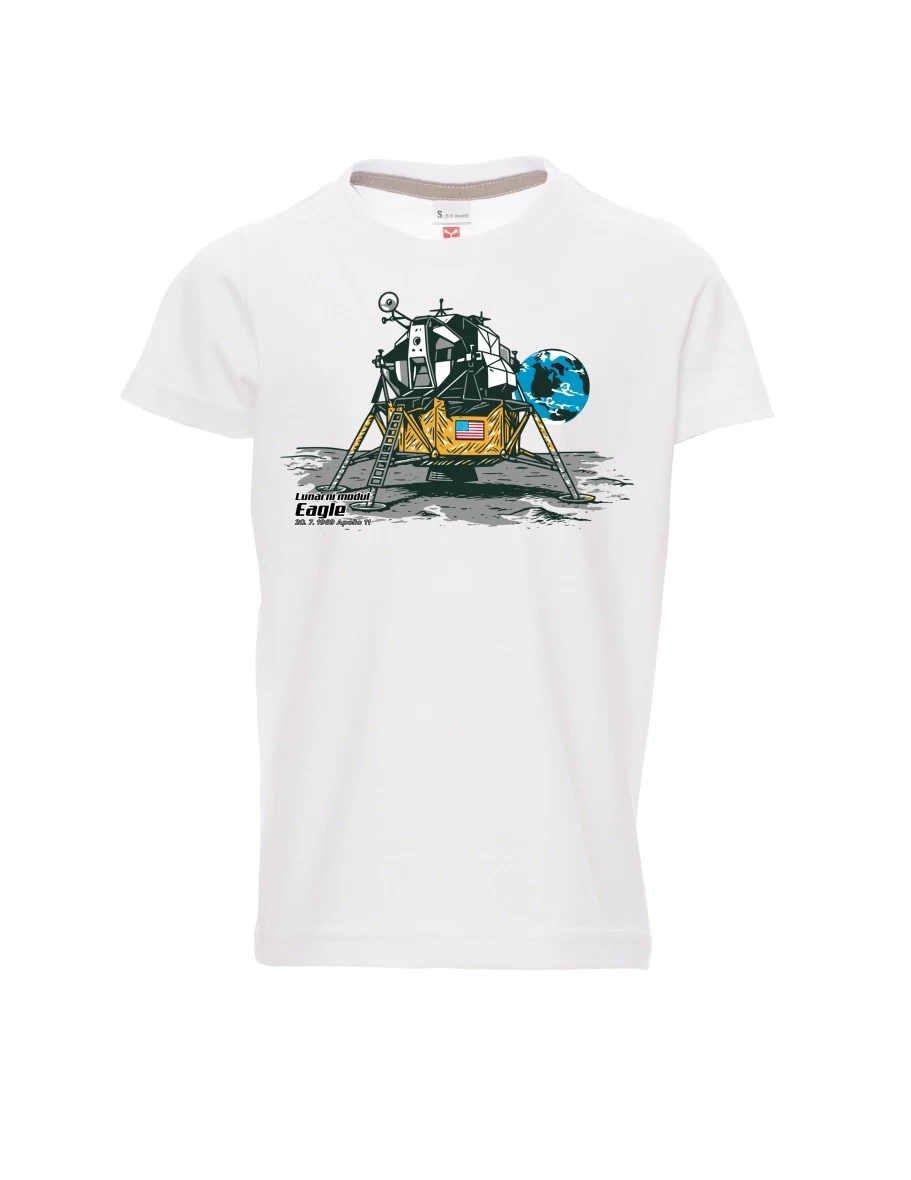 White children´s T-shirt Lunar Module Eagle