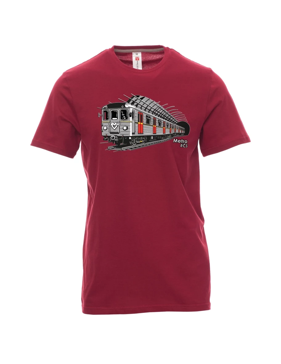 Dark red men´s T-shirt Metro EČS
