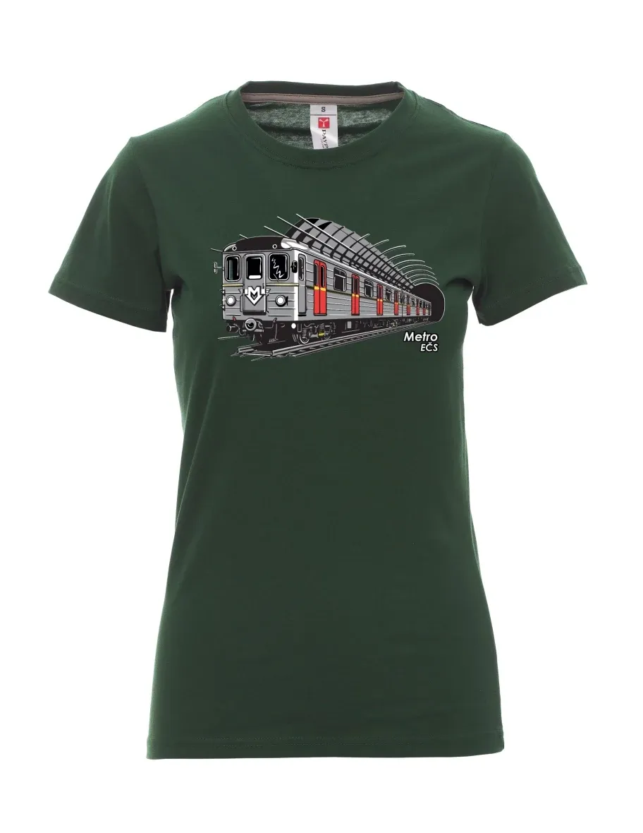 Dark green women´s T-shirt Metro EČS
