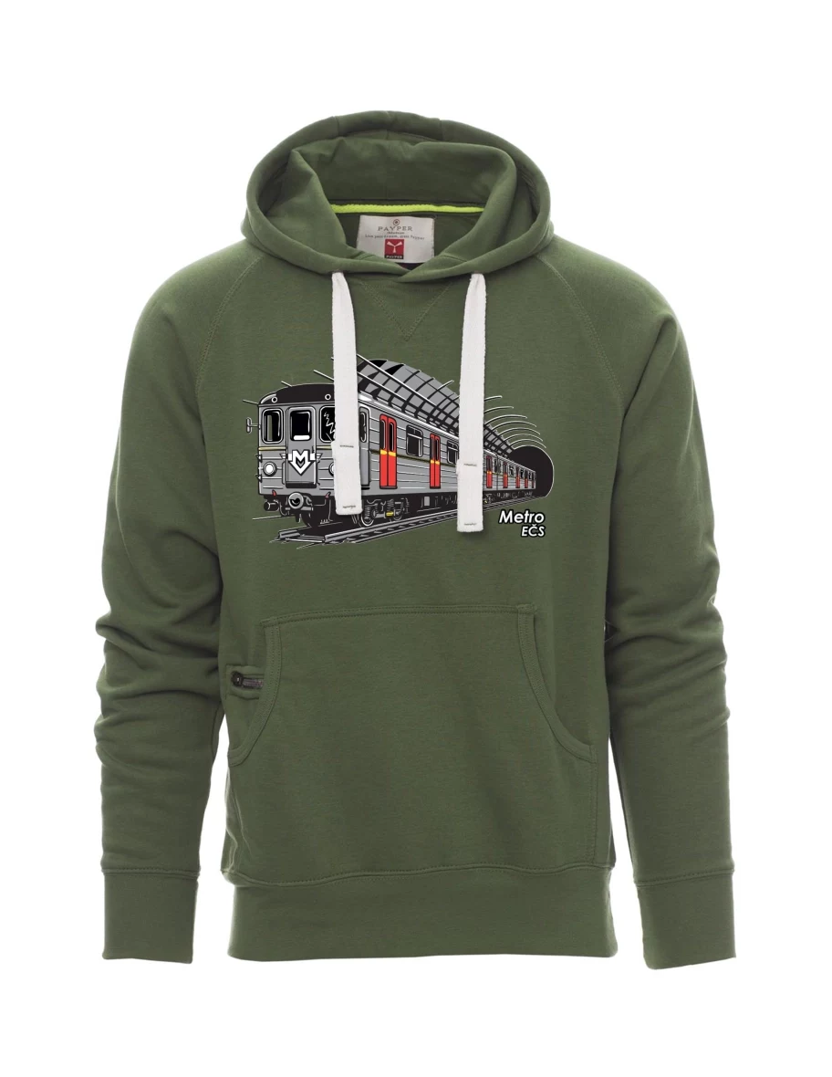 Dark green men´s sweatshirt Metro EČS