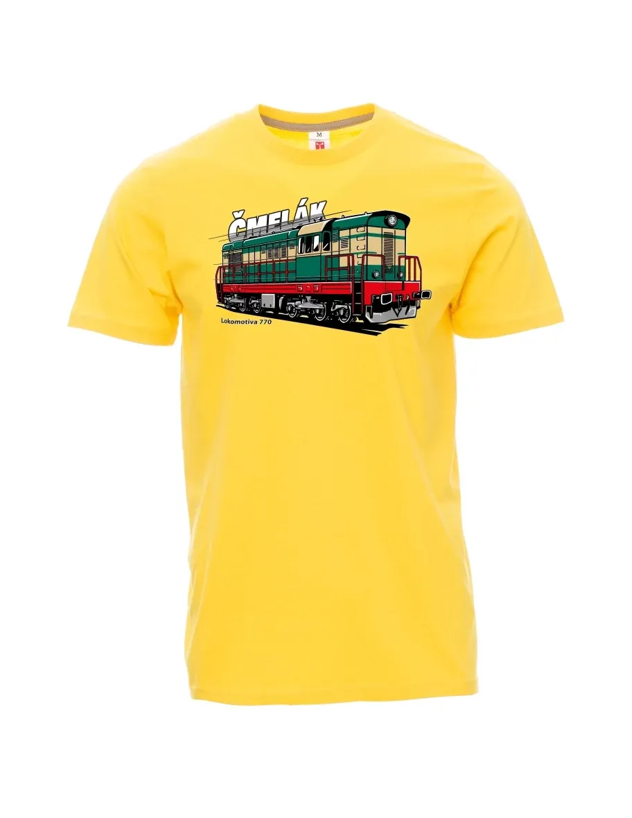 Yellow men´s T-shirt Locomotive 770 “Čmelák”