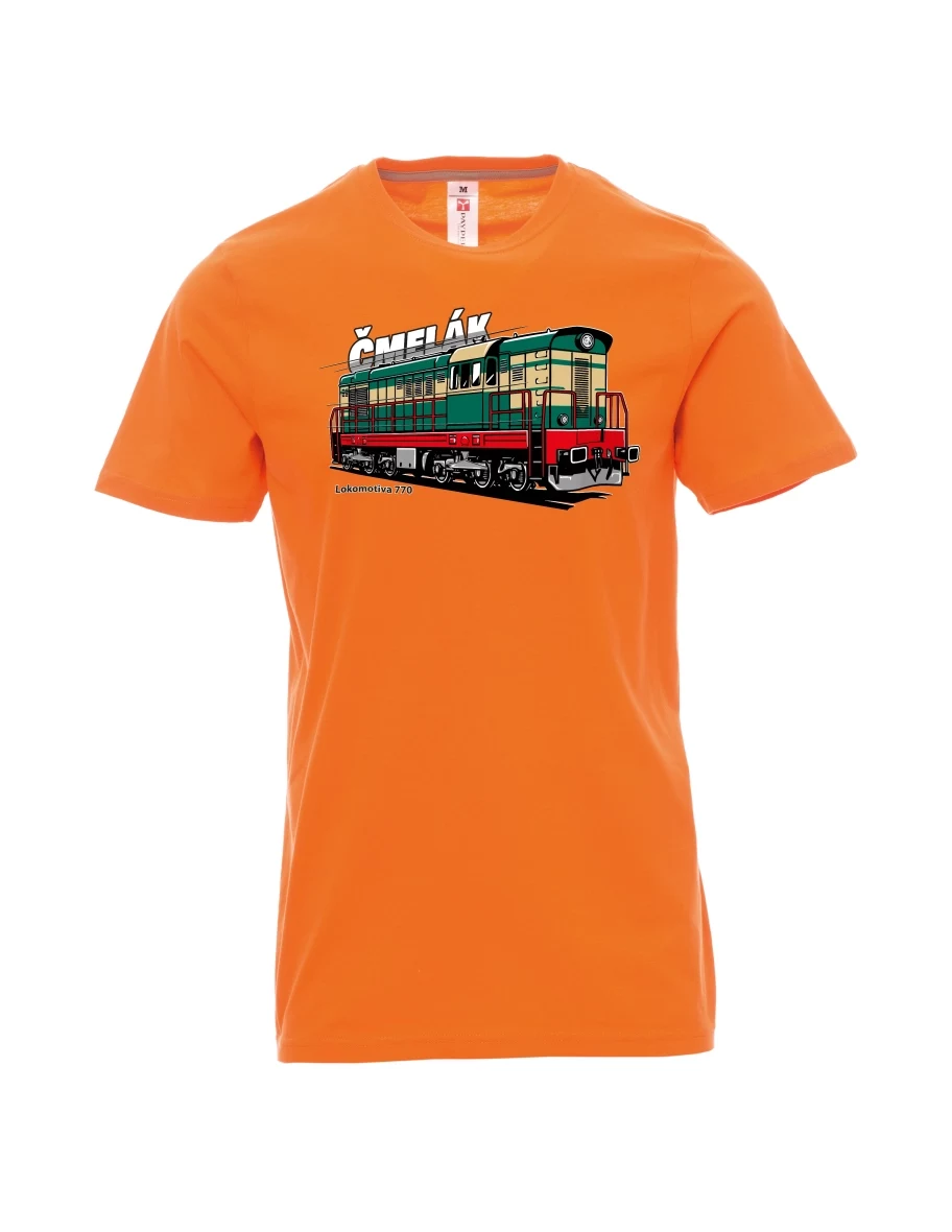 Orange men´s T-shirt Locomotive 770 “Čmelák”