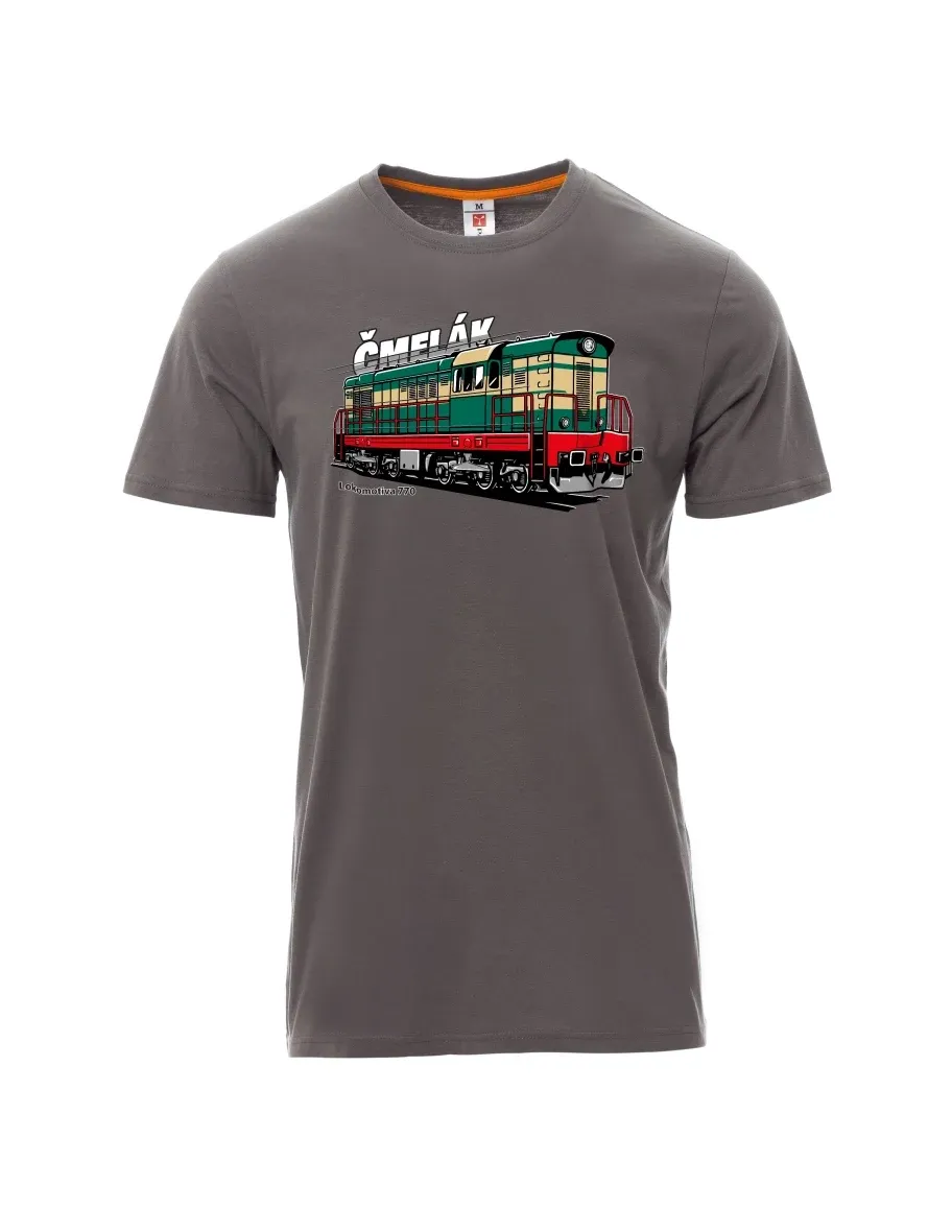 Grey men´s T-shirt Locomotive 770 “Čmelák”