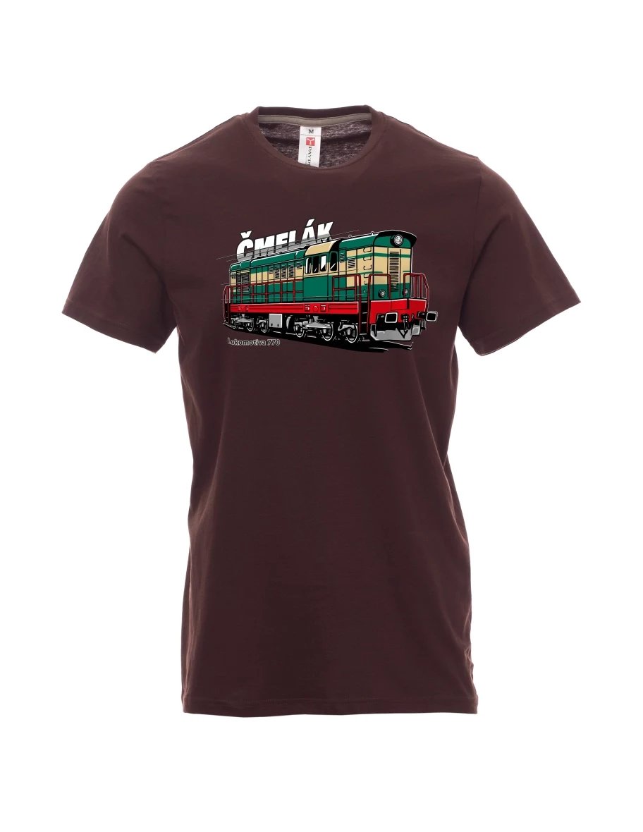Dark brown men´s T-shirt Locomotive 770 “Čmelák”