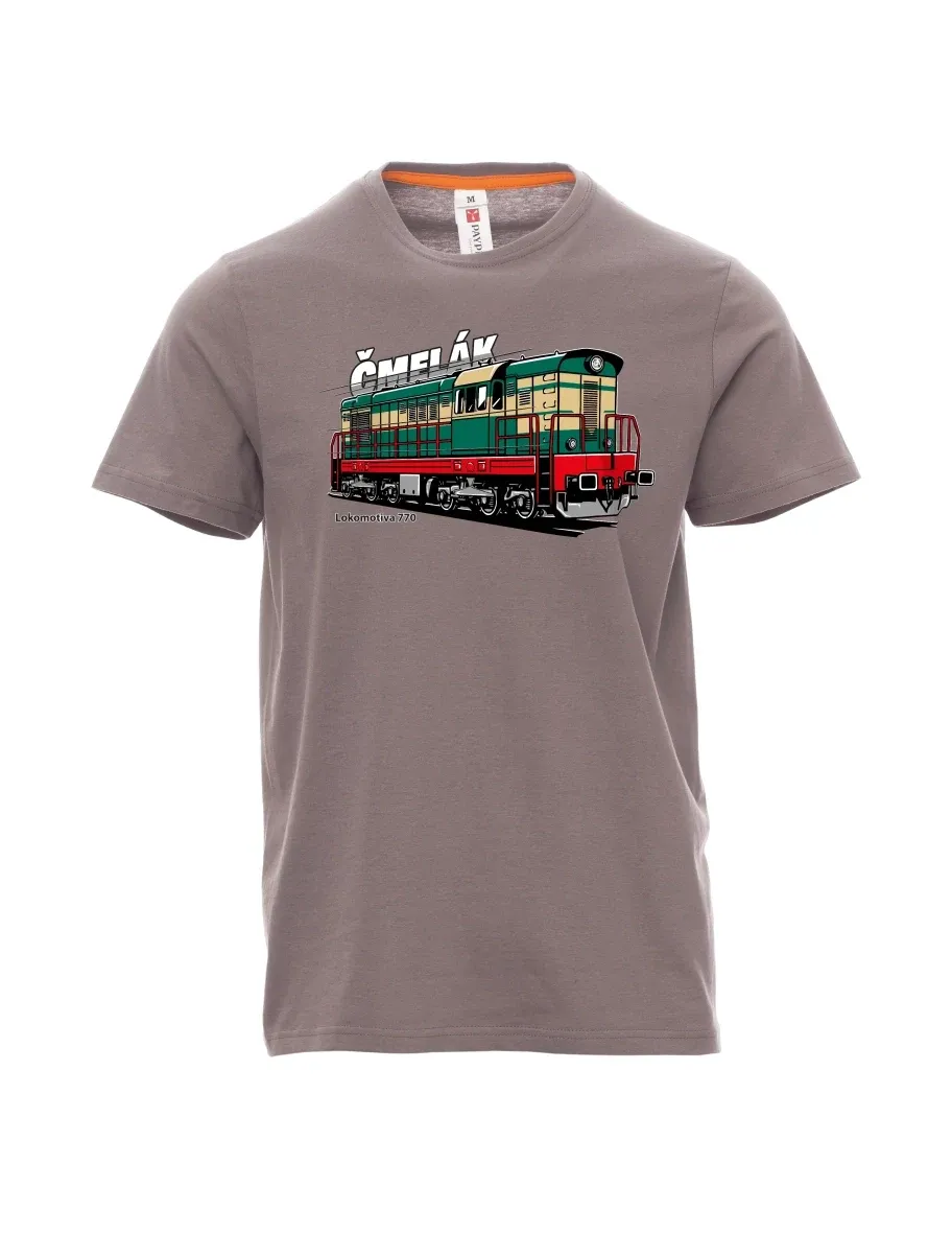 Steel gray men´s T-shirt Locomotive 770 “Čmelák”