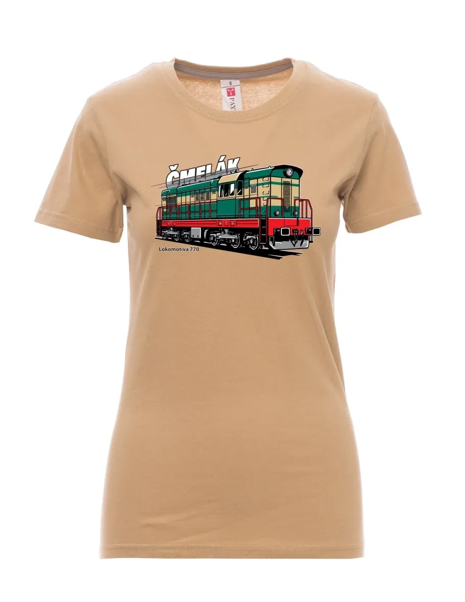 Brown women´s T-shirt Locomotive 770 “Čmelák”