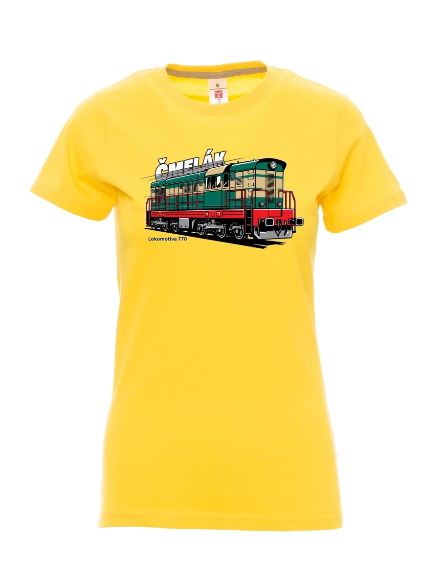 Yellow women´s T-shirt Locomotive 770 “Čmelák”
