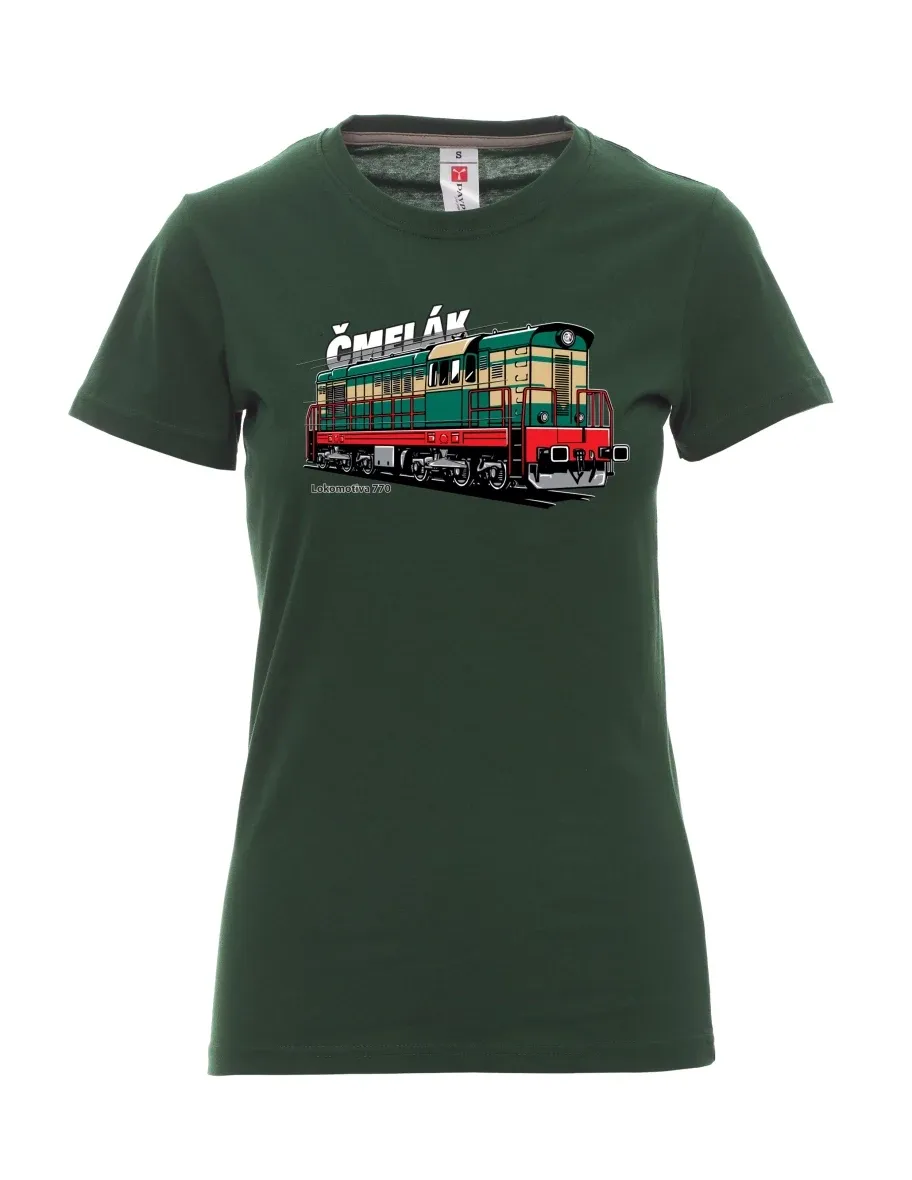 Dark green women´s T-shirt Locomotive 770 “Čmelák”