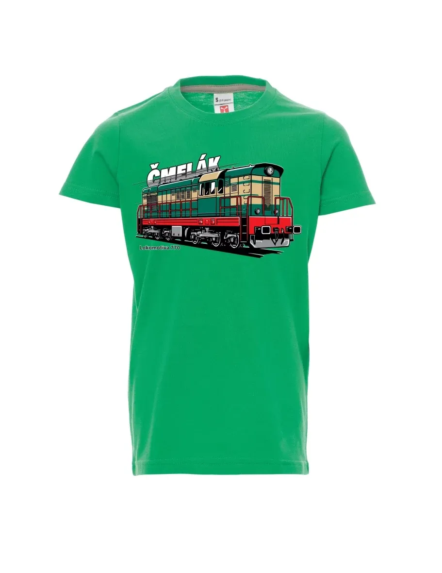 Green children´s T-shirt Locomotive 770 “Čmelák”