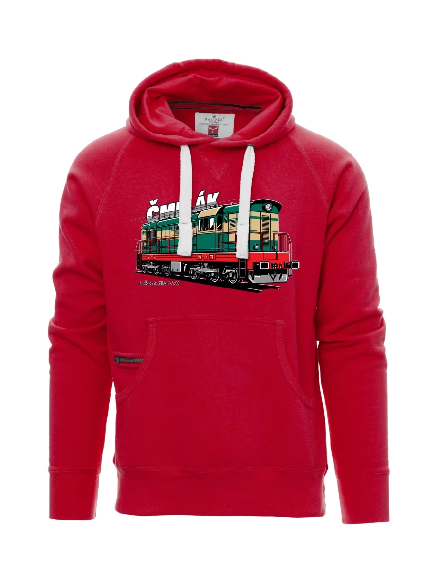 Red men´s sweatshirt Locomotive 770 “Čmelák”